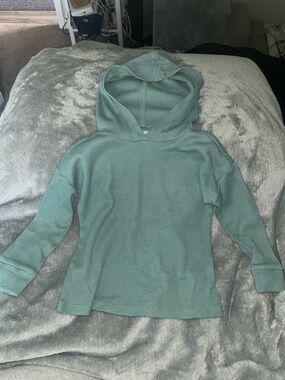 Green hoodie